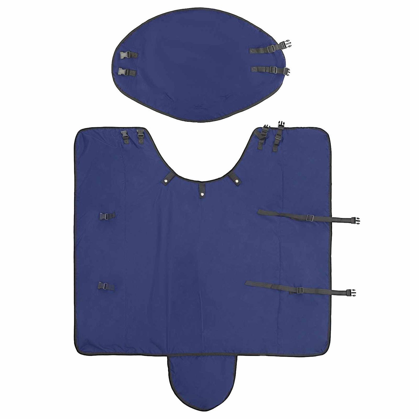 Hestetæppe Fuldt Marineblå 145 cm Polyester