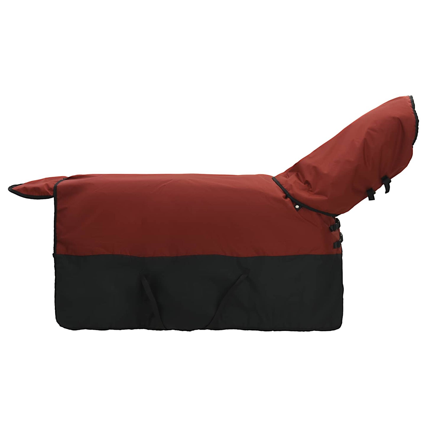 Hestetæppe Bordeaux og Sort 75 cm Polyester