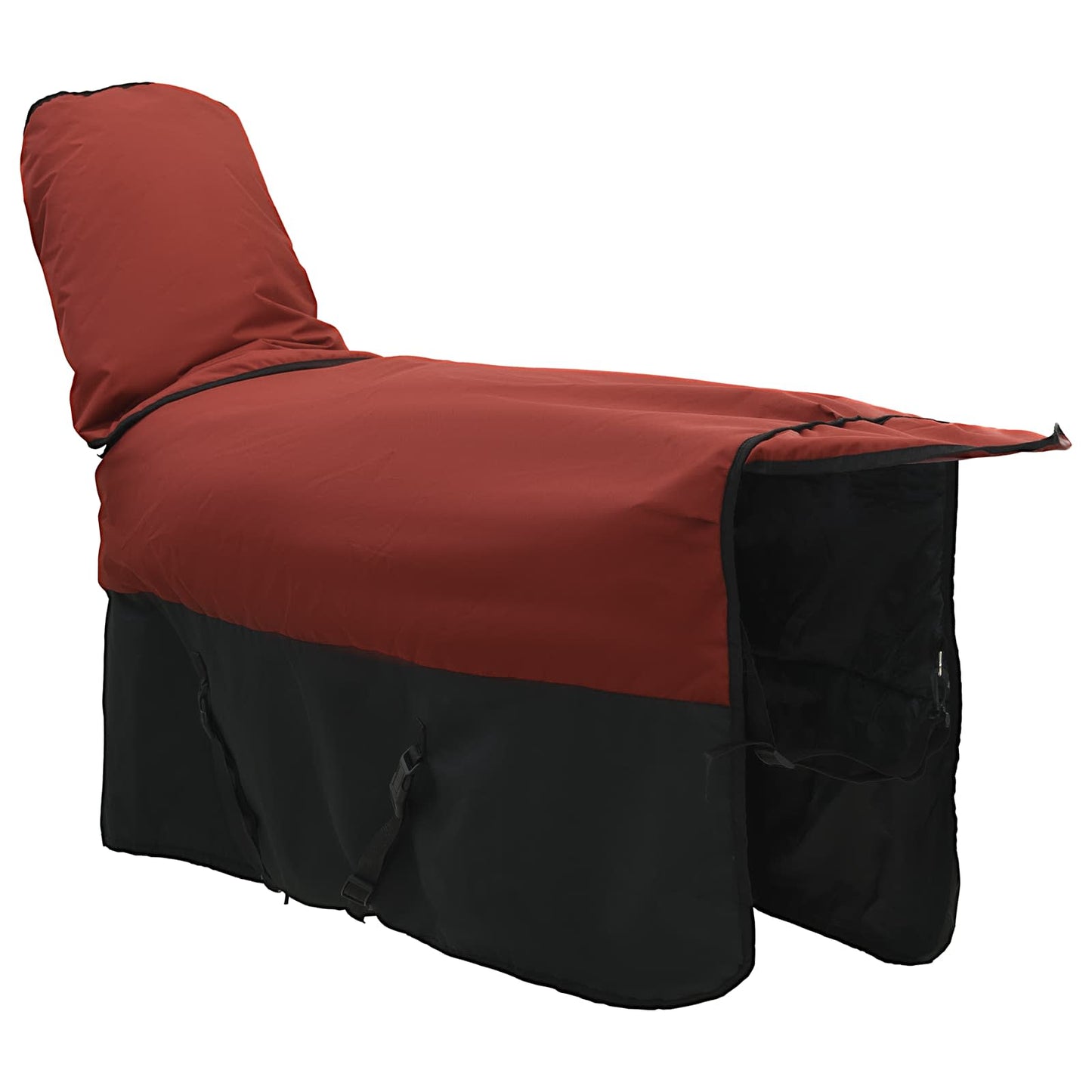 Hestetæppe Bordeaux og Sort 75 cm Polyester
