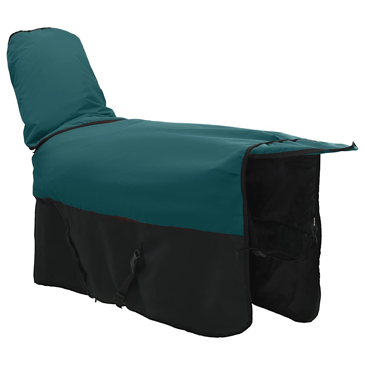 Hestetæppe Mørk Grøn og Sort 75 cm Polyester
