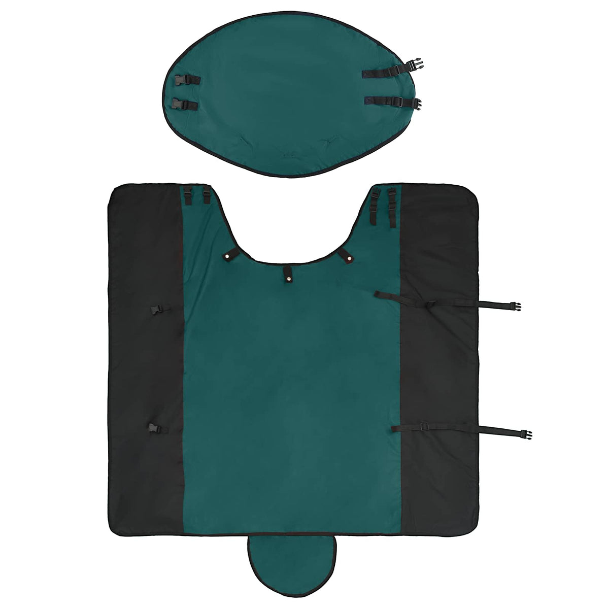 Hestetæppe Mørk Grøn og Sort 85 cm Polyester