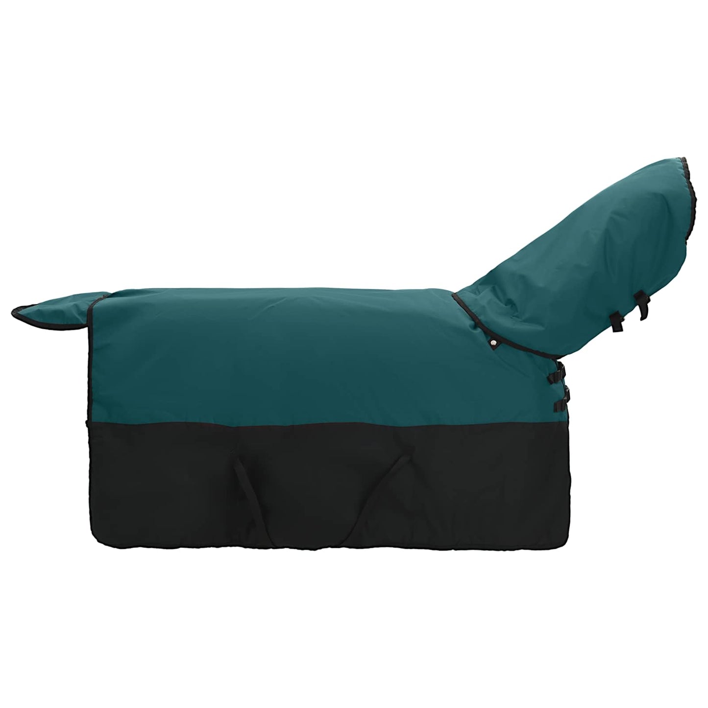 Hestetæppe Mørk Grøn og Sort 115 cm Polyester