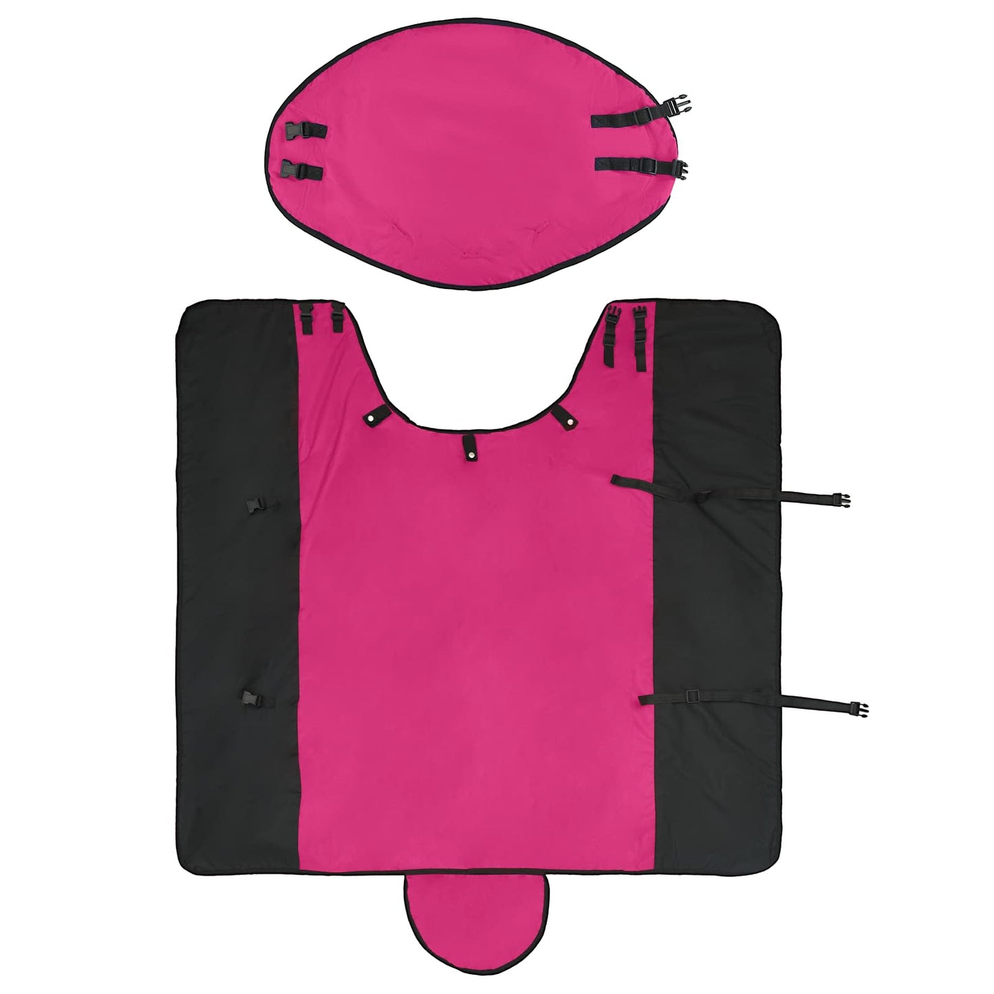 Hestetæppe Pink og Sort 75 cm Polyester