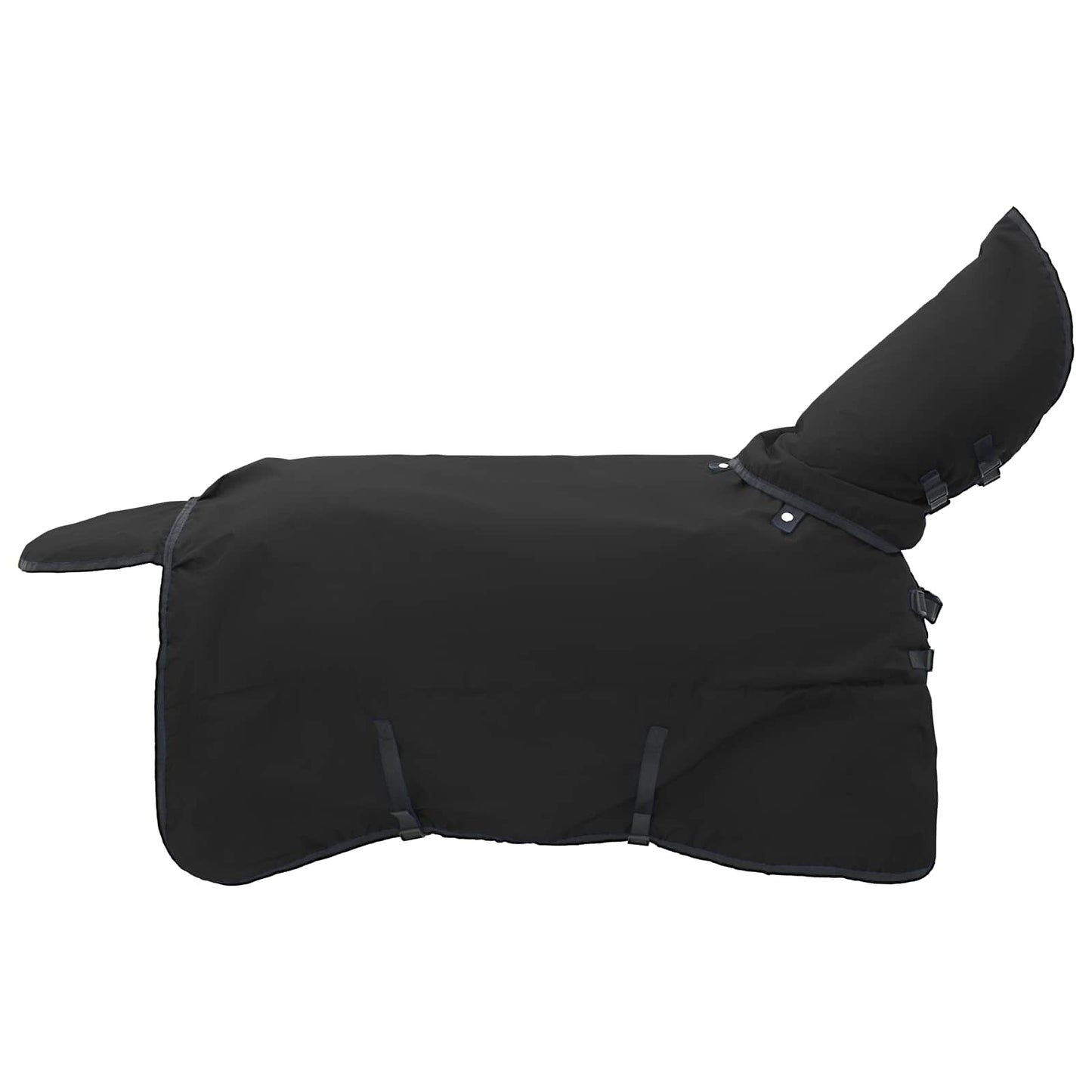 Hestetæppe Fuldt Sort 125 cm Polyester