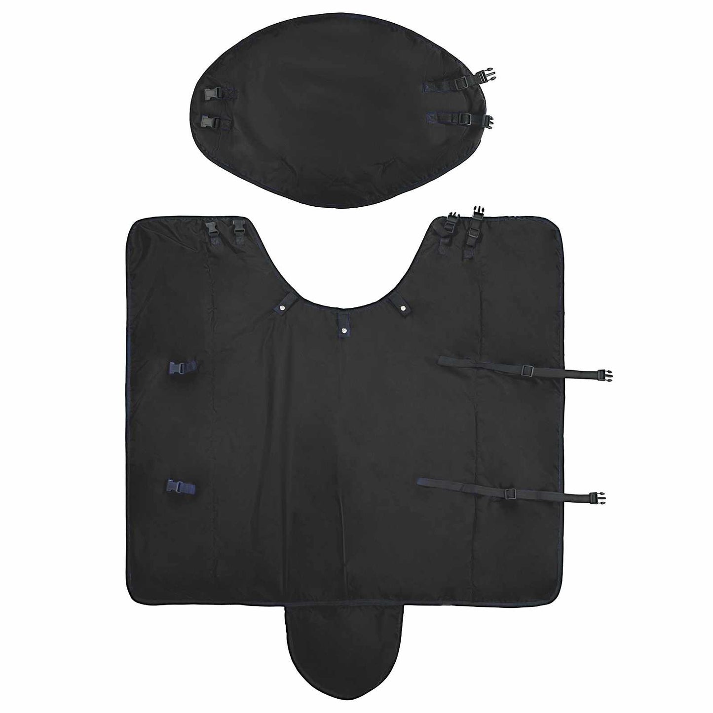 Hestetæppe Fuldt Sort 125 cm Polyester