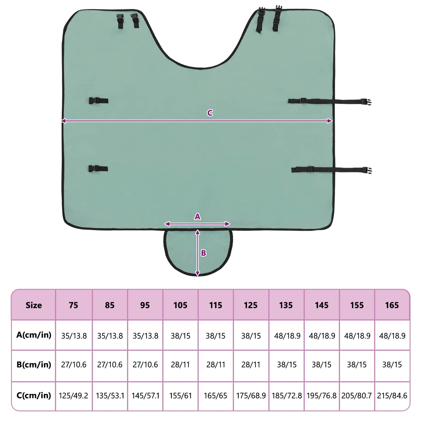 Hestetæppe Speciel grøn 95 cm Polyester Fleece