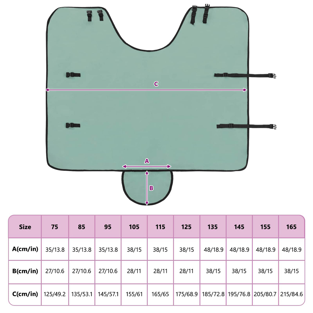 Hestetæppe Speciel grøn 115 cm Polyester Fleece