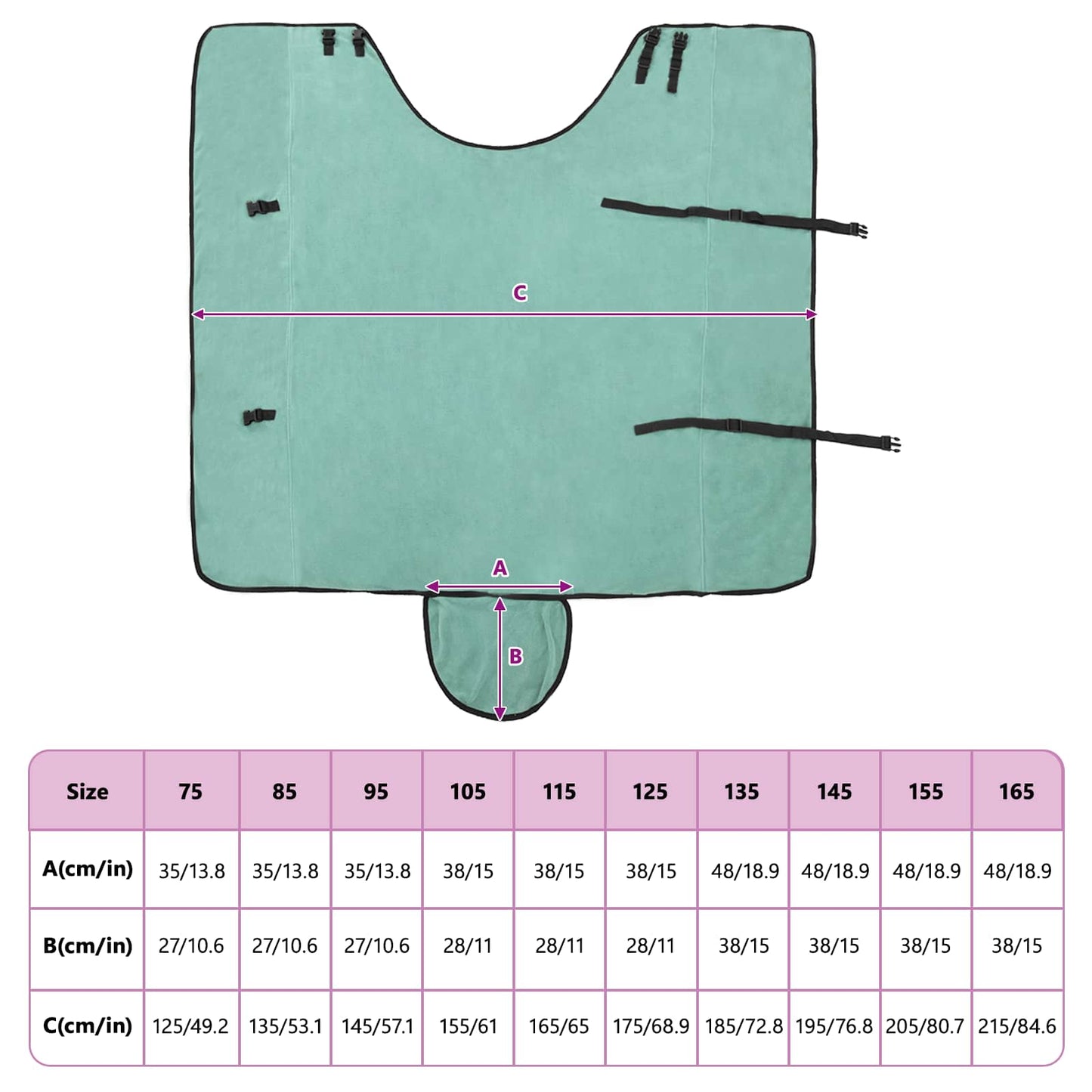 Hestetæppe Speciel grøn 135 cm Polyester Fleece