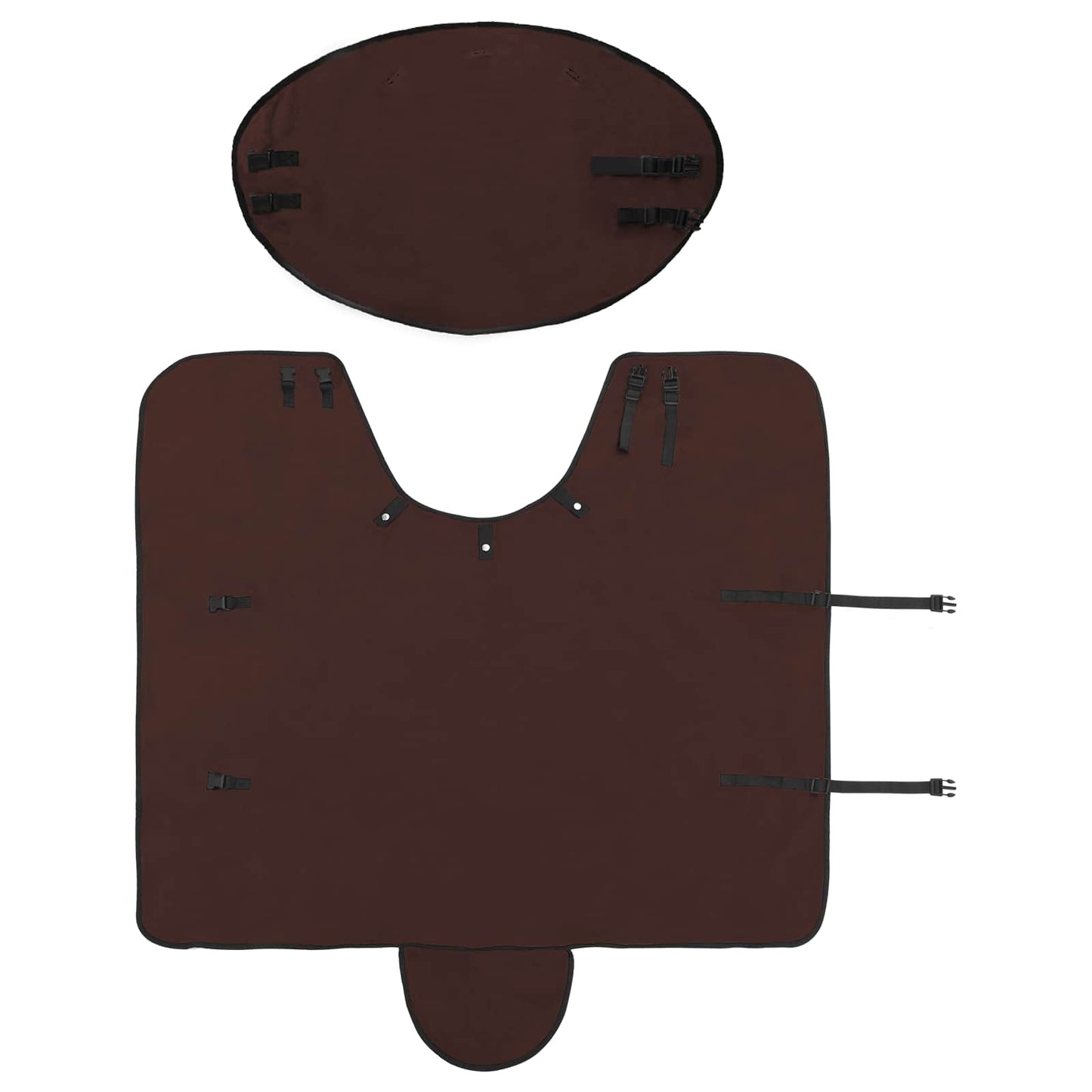 Hestetæppe Mørkebrun 105 cm Polyester Fleece