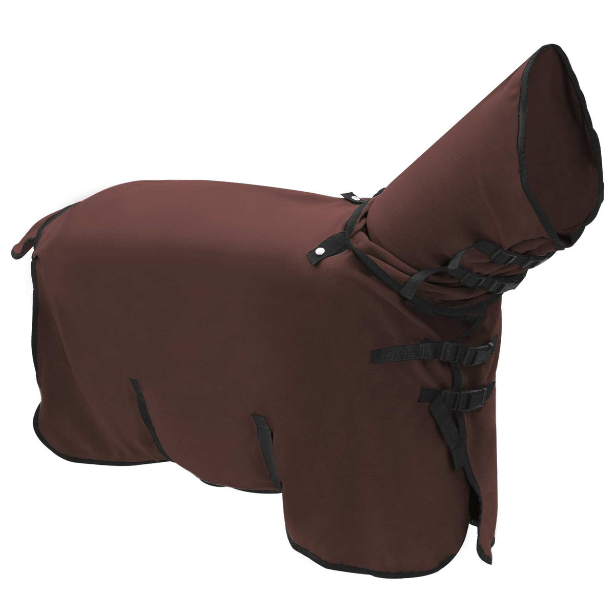 Hestetæppe Mørkebrun 115 cm Polyester Fleece