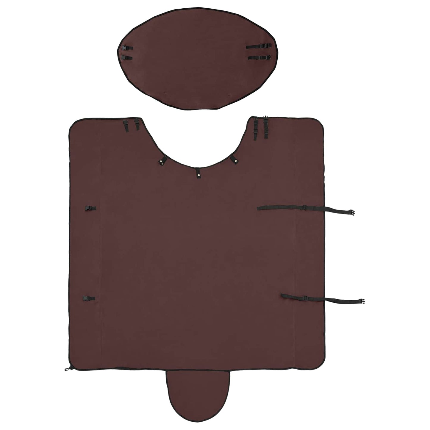 Hestetæppe Mørkebrun 165 cm Polyester Fleece
