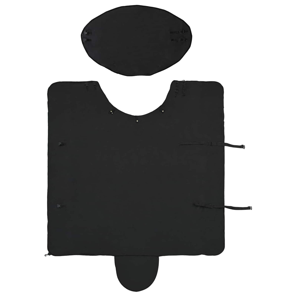 Hestetæppe Sort 115 cm Polyester Fleece