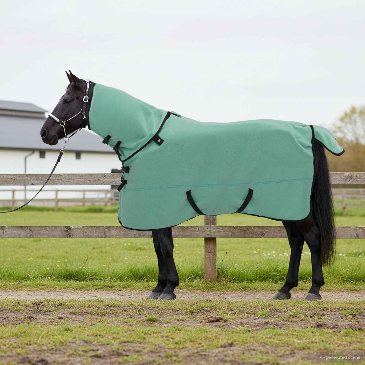 Hestetæppe Speciel grøn 155 cm Polyester Fleece