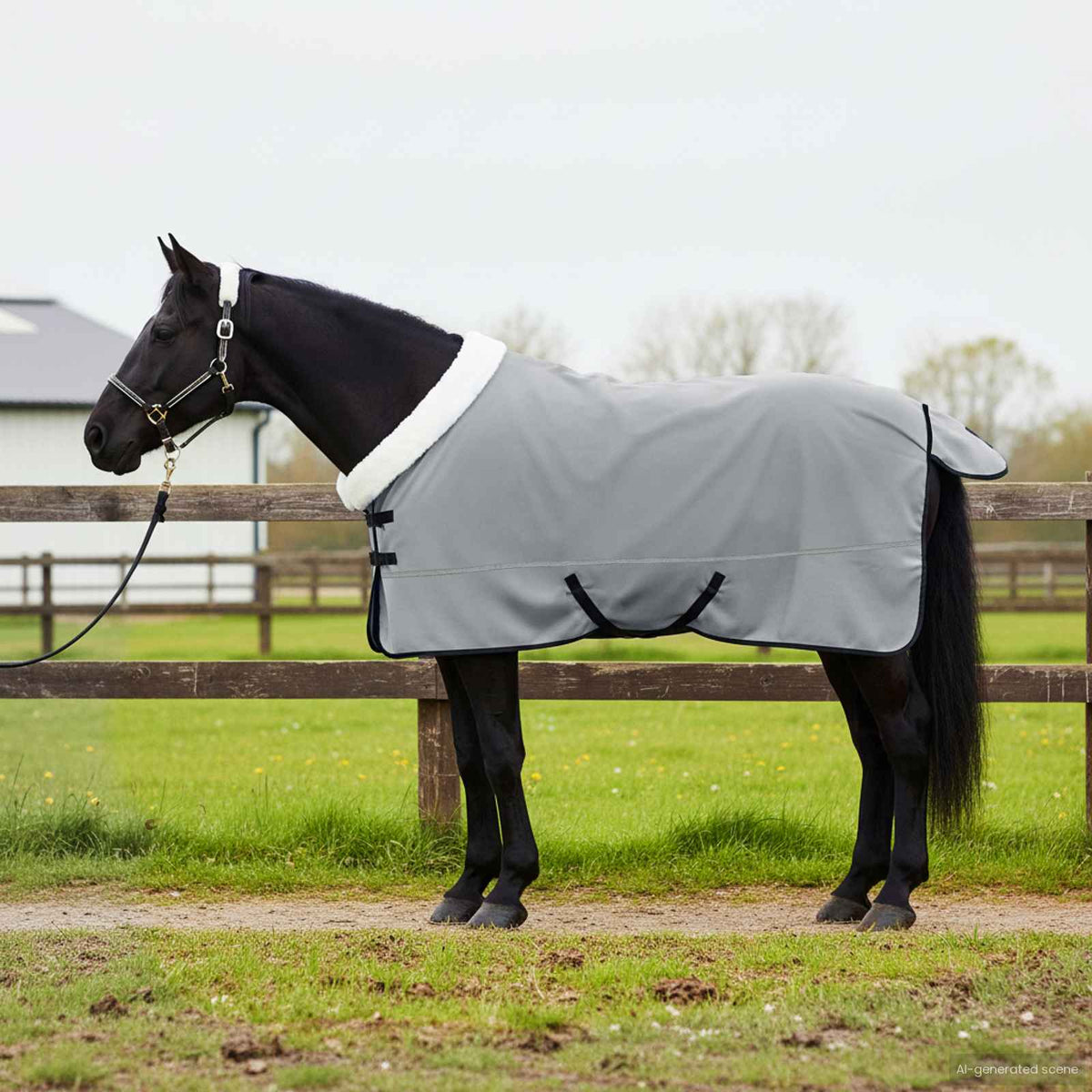 Hestetæppe Lys Grå 125 cm Polar fleece