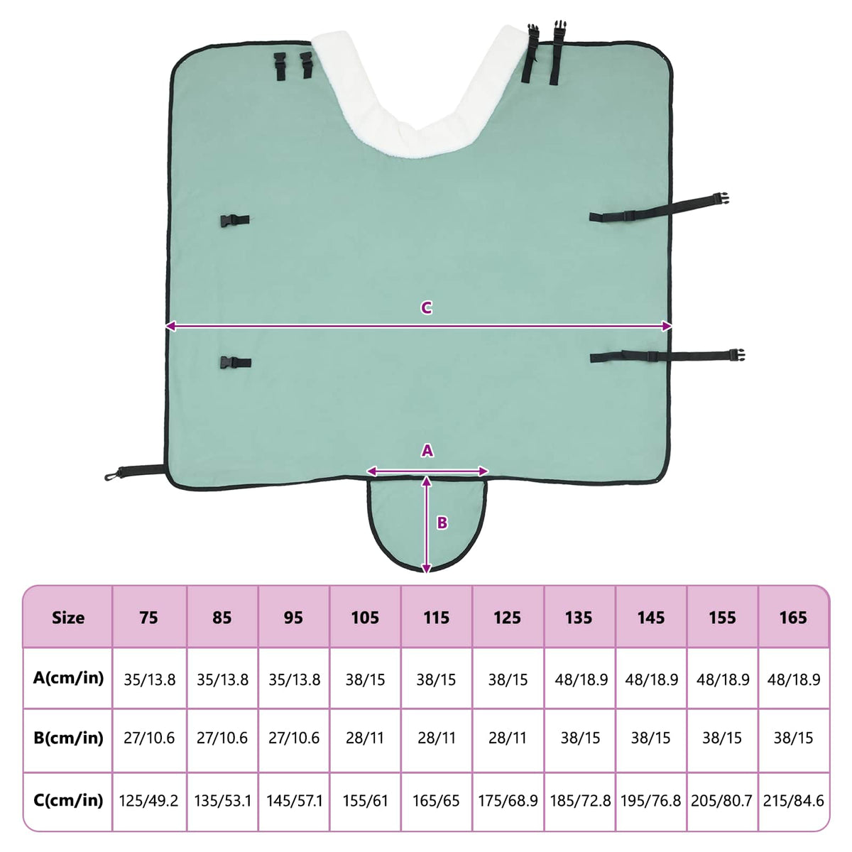 Hestetæppe Speciel grøn 75 cm Polar fleece