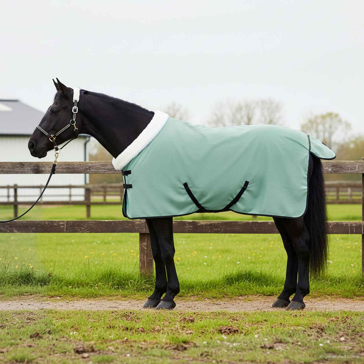 Hestetæppe Speciel grøn 105 cm Polar fleece