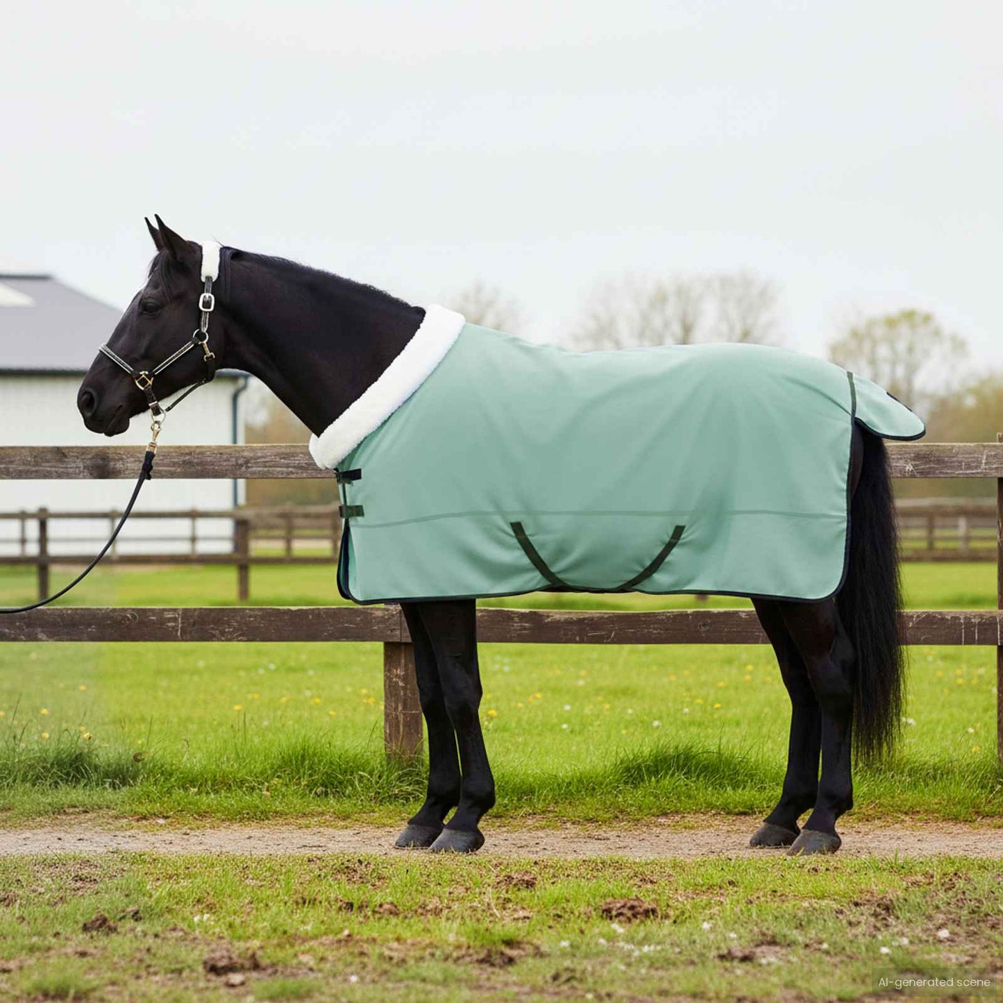 Hestetæppe Speciel grøn 145 cm Polar fleece