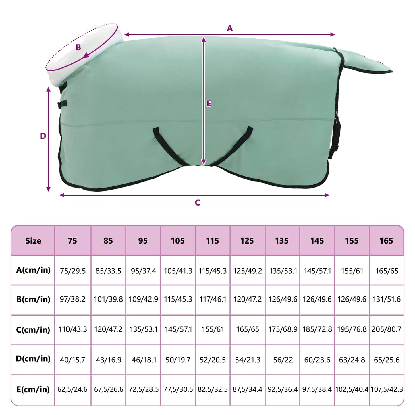 Hestetæppe Speciel grøn 165 cm Polar fleece