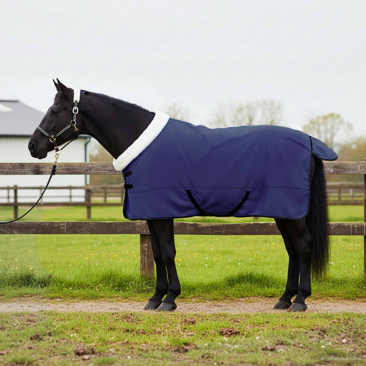 Hestetæppe Mørkeblå 165 cm Polar fleece