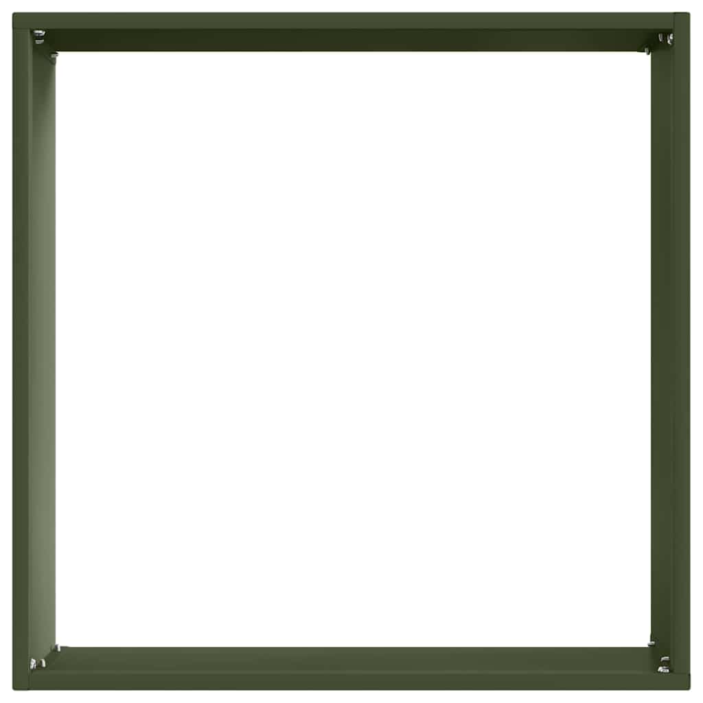Plænekant 6 stk. 40 x 40 x 13 cm Stål Olivengrøn