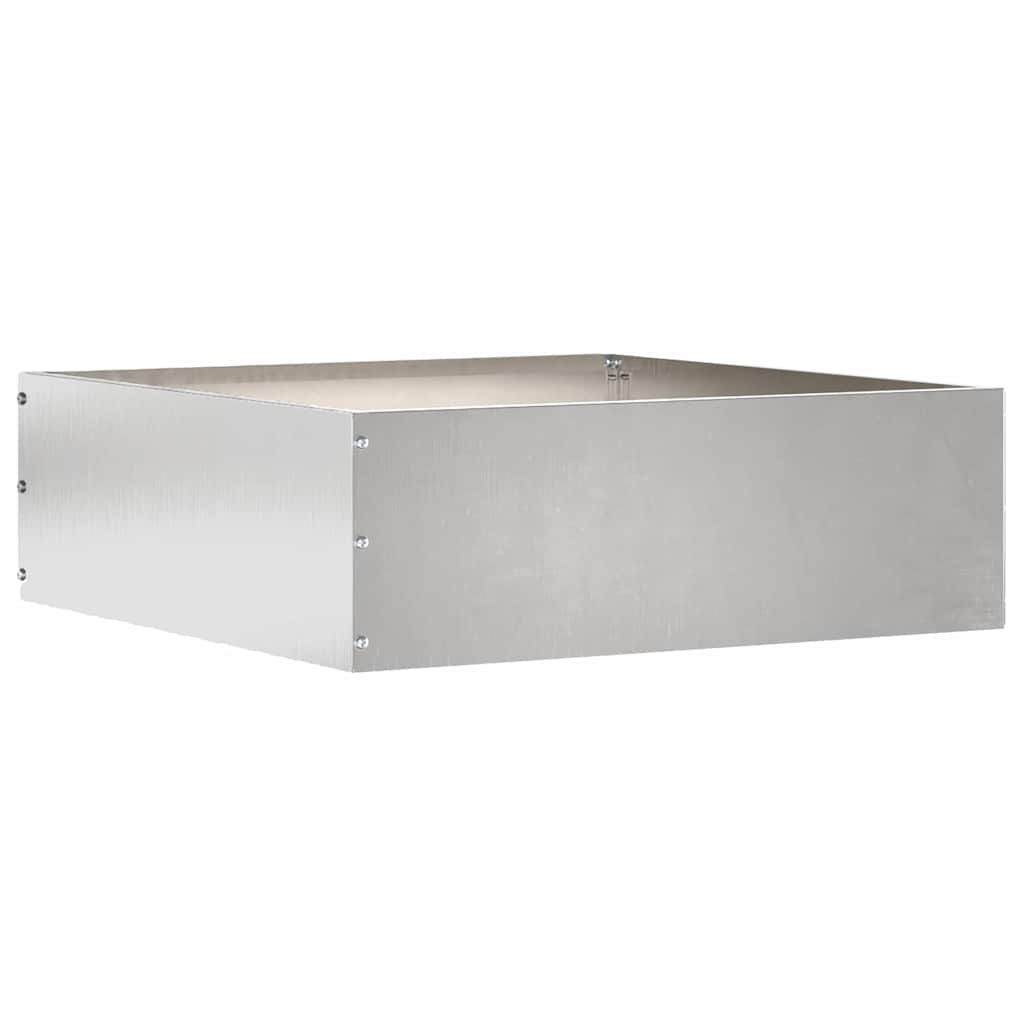 Plænekant 40 x 40 x 13 cm Rustfrit stål Sølv