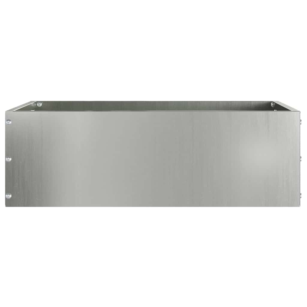 Plænekant 40 x 40 x 13 cm Galvaniseret stål Sølv