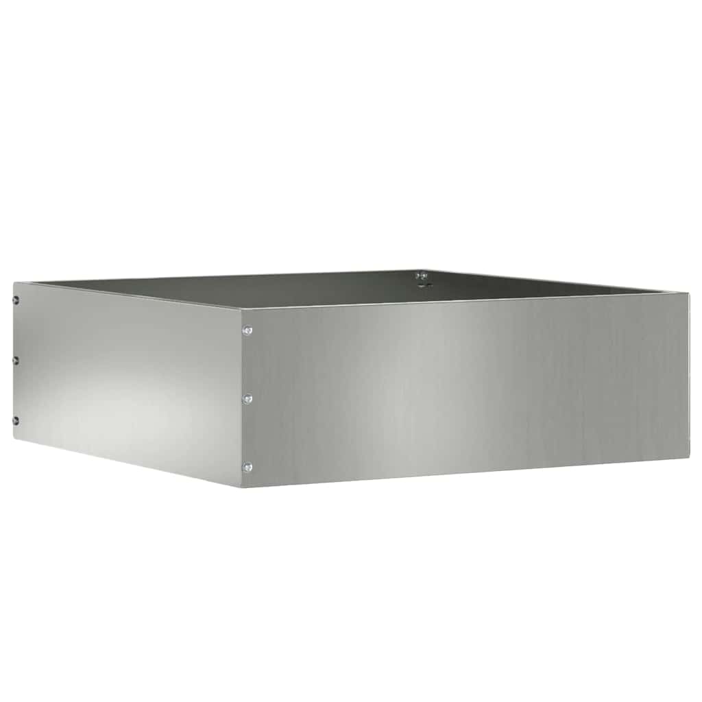 Plænekant 6 stk. 40 x 40 x 13 cm Galvaniseret stål Sølv