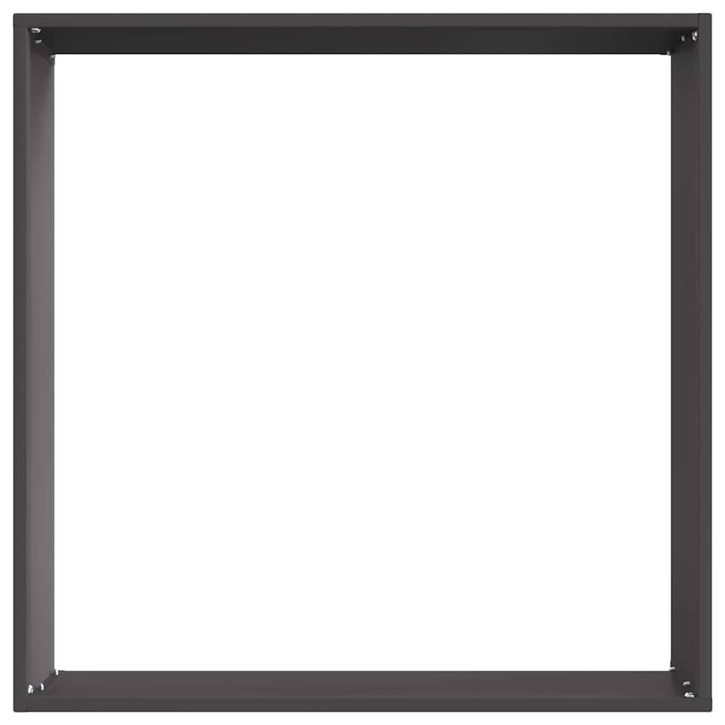 Plænekant 50 x 50 x 13 cm Stål Sort