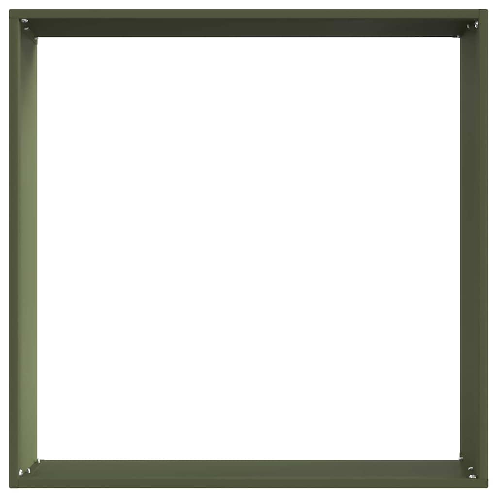 Plænekant 6 stk. 50 x 50 x 13 cm Stål Olivengrøn