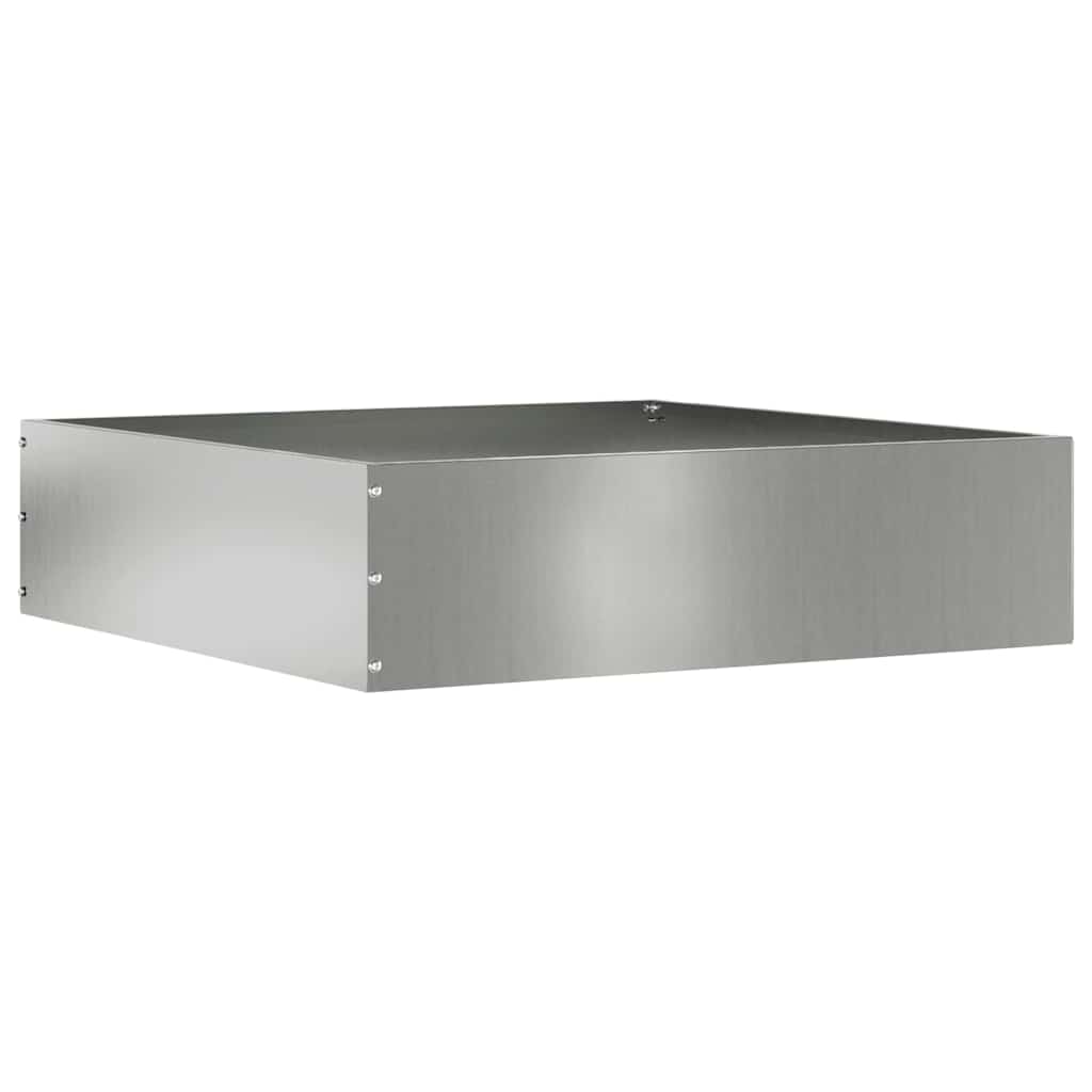 Plænekant 50 x 50 x 13 cm Galvaniseret stål Sølv