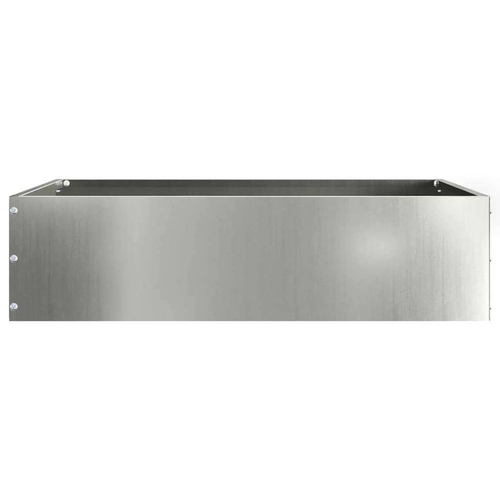 Plænekant 6 stk. 50 x 50 x 13 cm Galvaniseret stål Sølv
