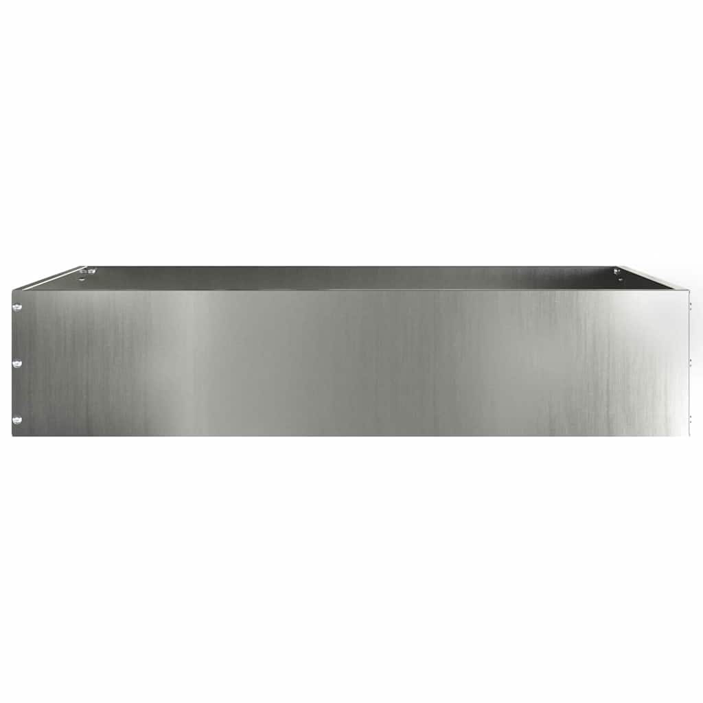 Plænekant 6 stk. 60 x 60 x 13 cm Galvaniseret stål Sølv