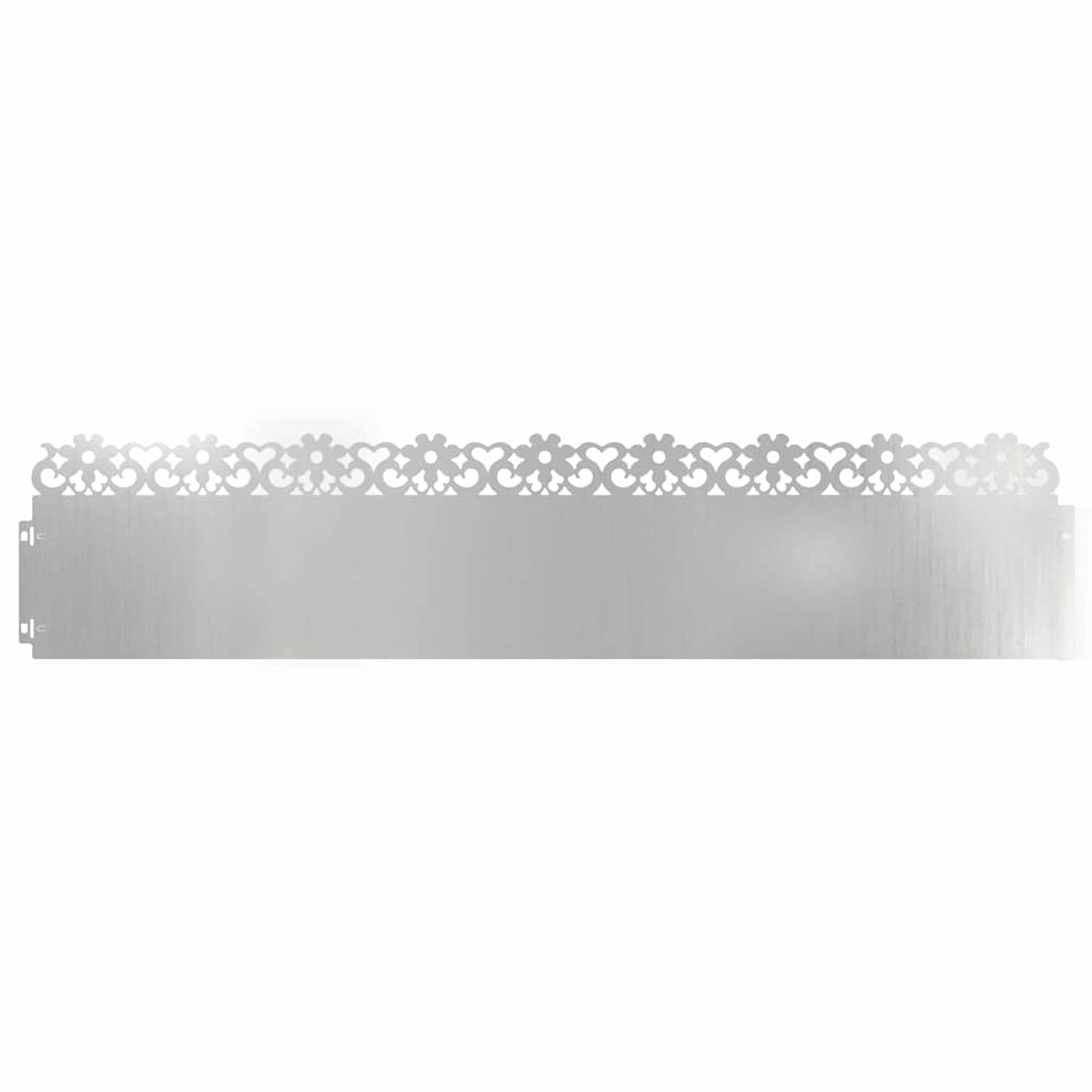 Plænekanter 20 stk. 103 x 0,05 x 22 cm Galvaniseret stål Sølv