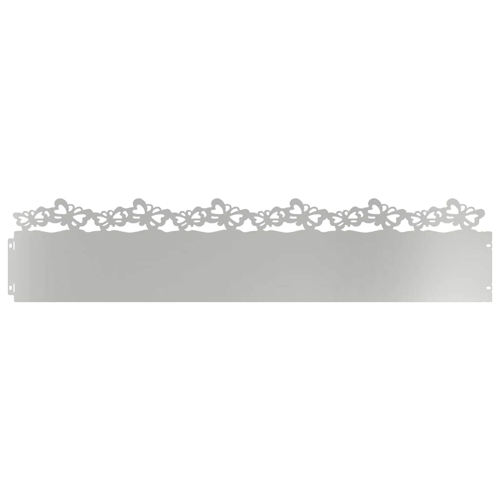 Plænekanter 10 stk. 103 x 0,05 x 22 cm Galvaniseret stål Sølv