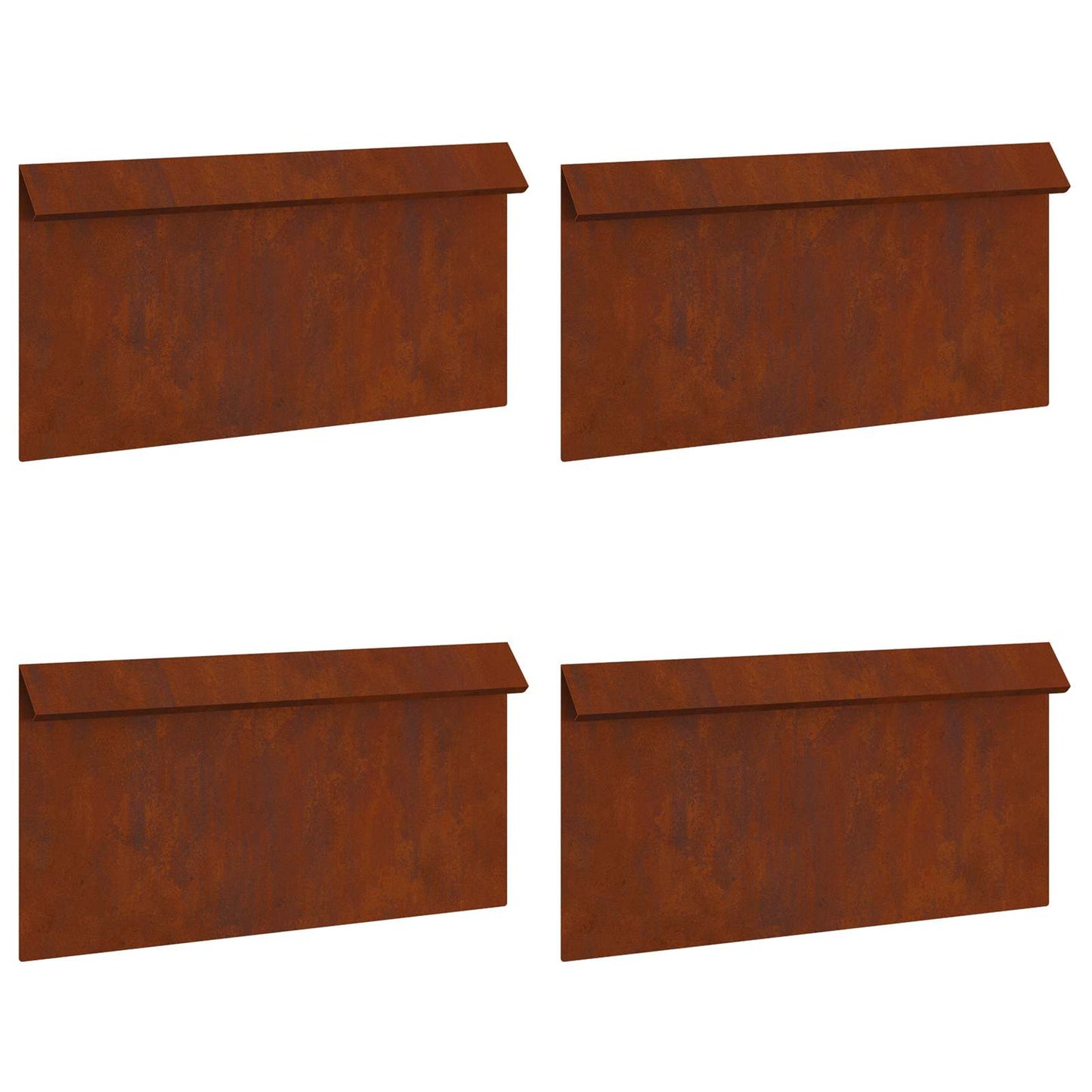 Sneglehegn 4 stk. 50 x 3,5 x 25 cm Cortenstål Rusten