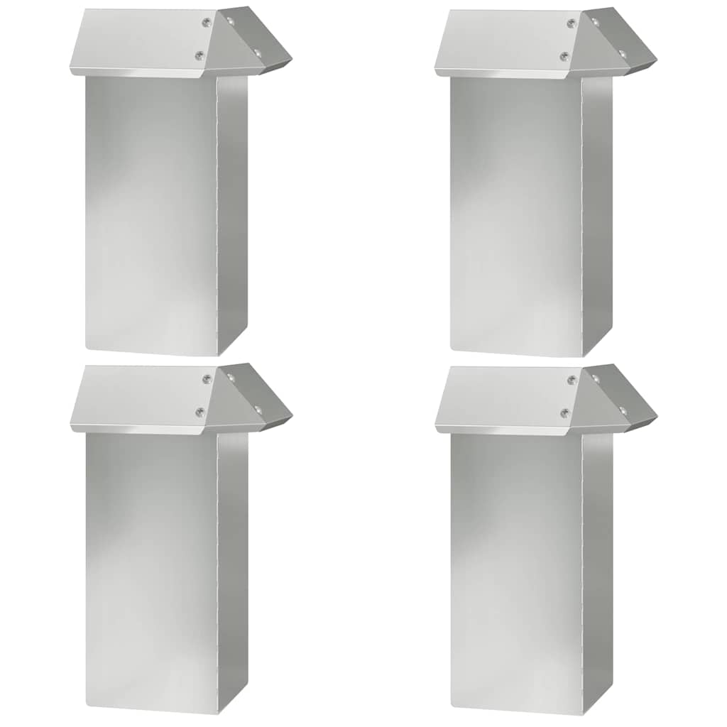 Sneglehegn 4 stk. 13,5 x 13,5 x 25 cm Galvaniseret stål Sølv