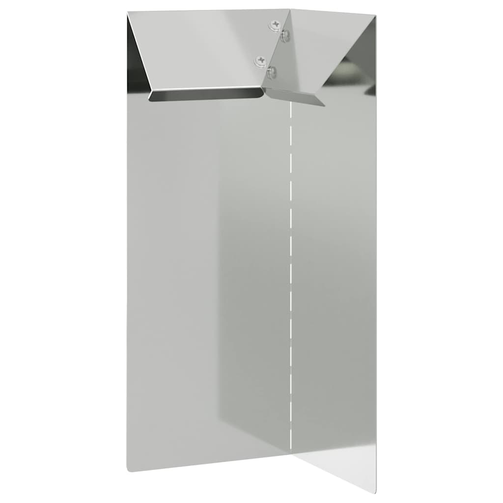 Sneglehegn 10 x 10 x 25 cm Galvaniseret stål Sølv