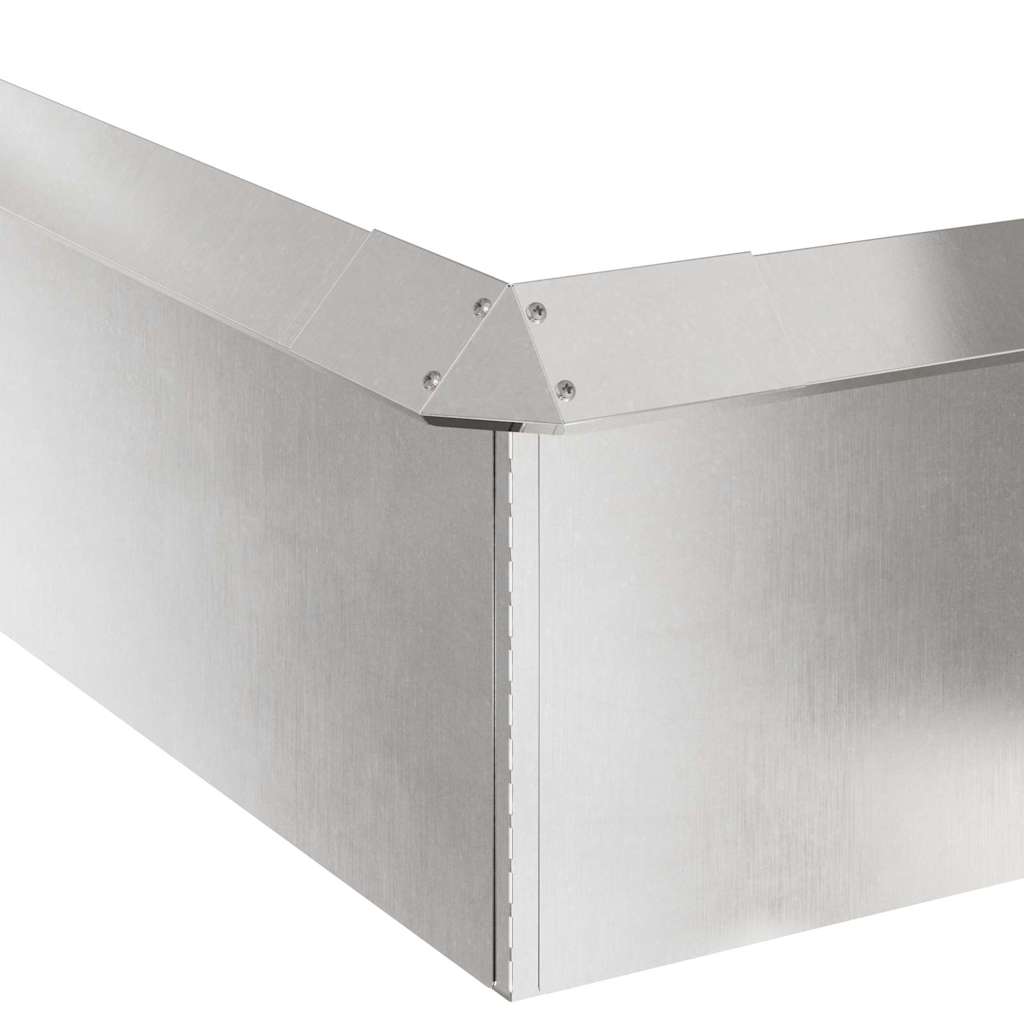 Sneglehegn 8 stk. 100 x 3,5 x 25 cm Rustfrit stål Sølv