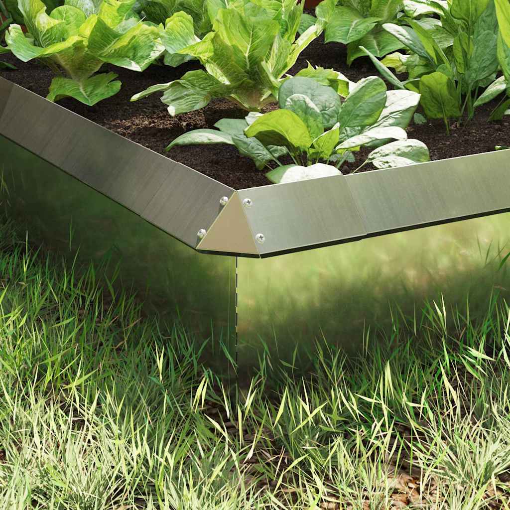 Sneglehegn 8 stk. 100 x 3,5 x 25 cm Galvaniseret stål Sølv