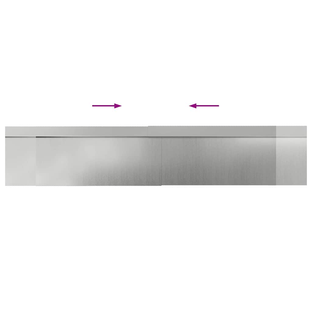 Sneglehegn 8 stk. 100 x 3,5 x 25 cm Galvaniseret stål Sølv