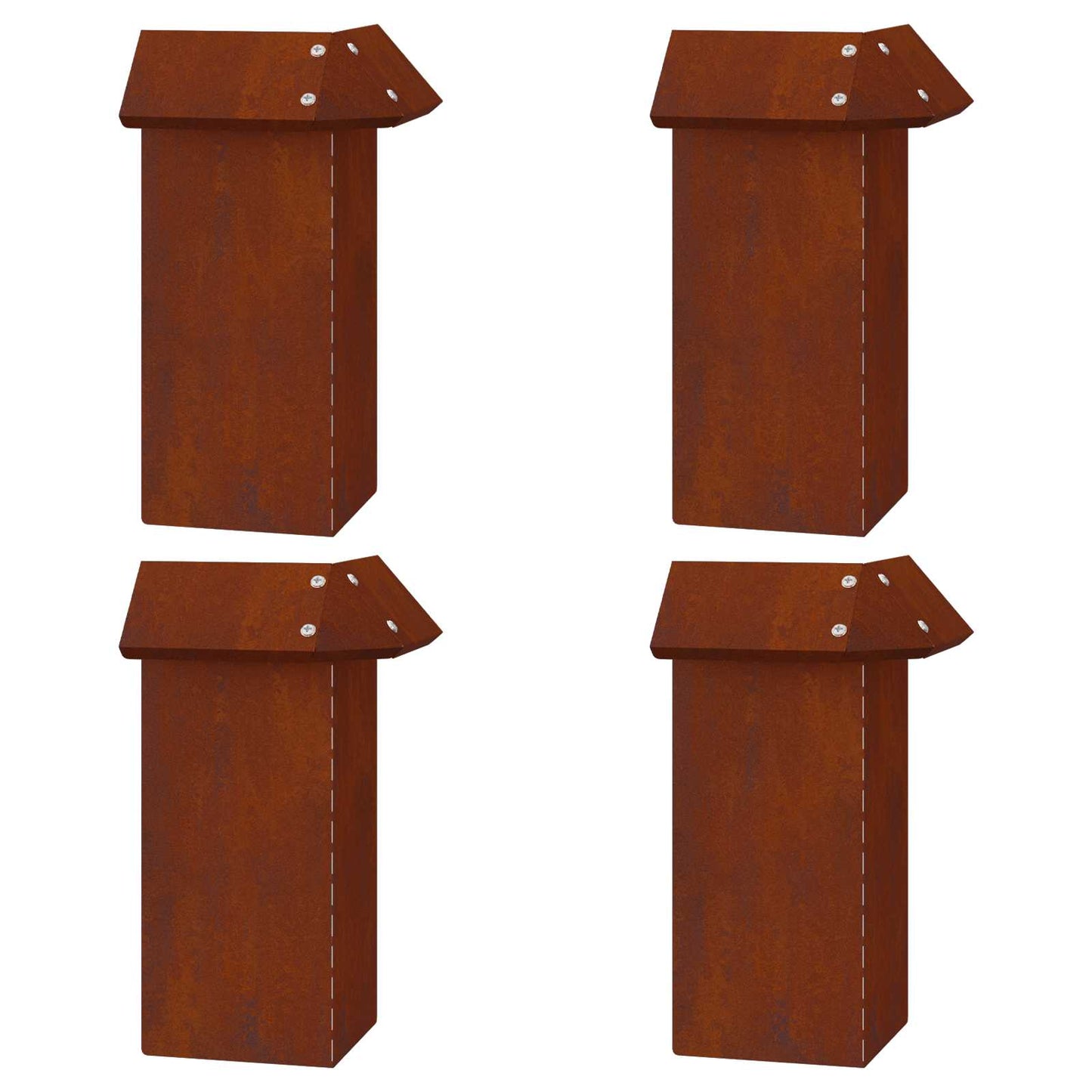 Sneglehegn 8 stk. 100 x 3,5 x 25 cm Cortenstål Rusten