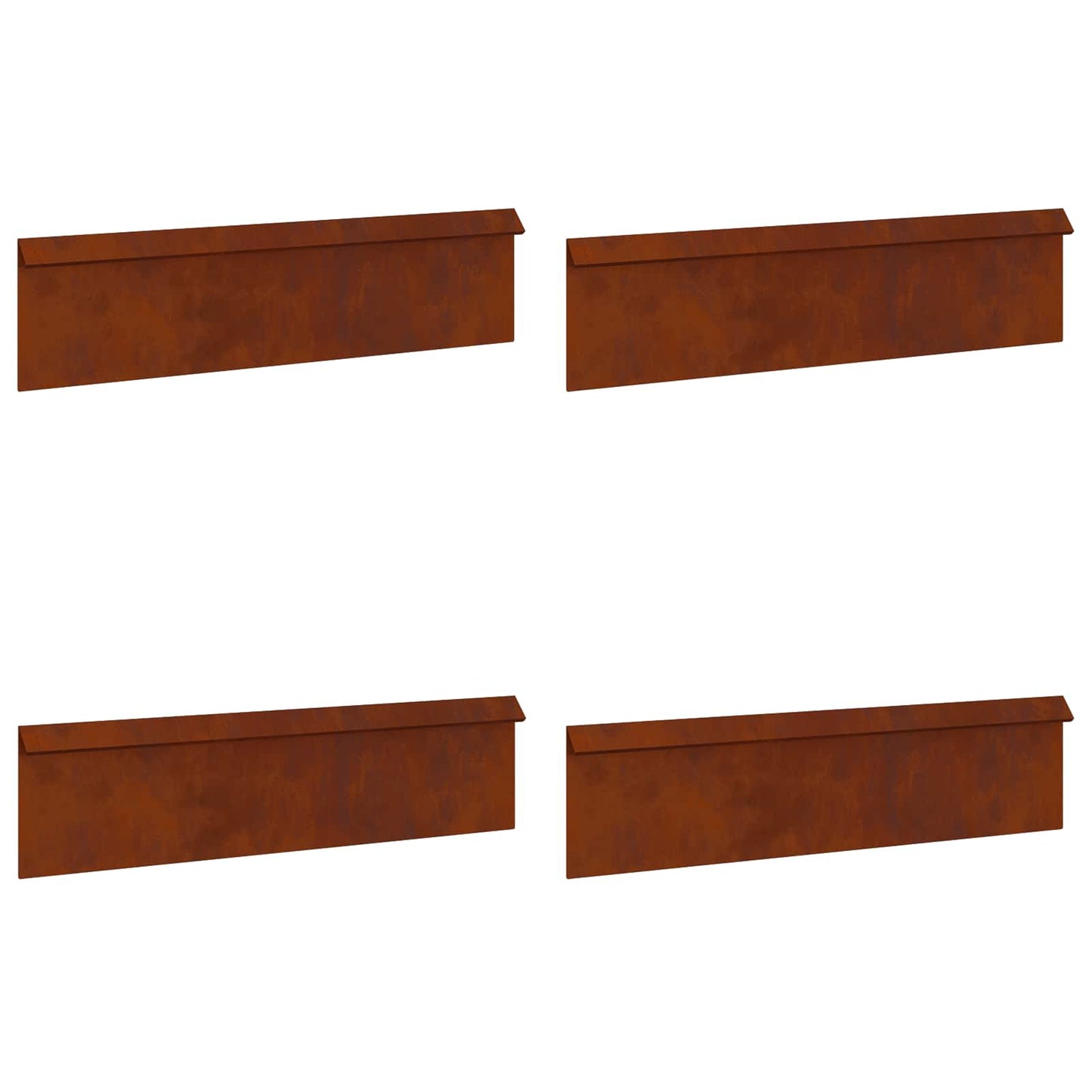 Sneglehegn 8 stk. 100 x 3,5 x 25 cm Cortenstål Rusten