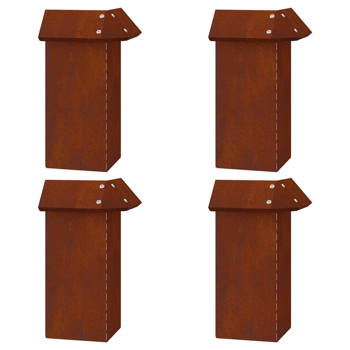 Sneglehegn 12 stk. 100 x 3,5 x 25 cm Cortenstål Rusten