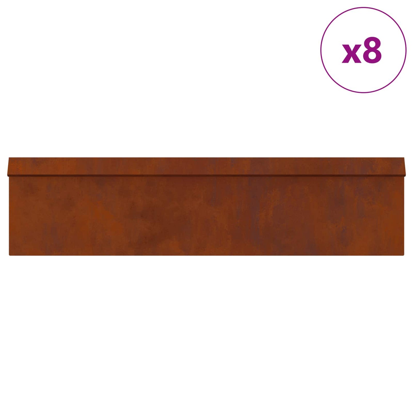 Sneglehegn 12 stk. 100 x 3,5 x 25 cm Cortenstål Rusten