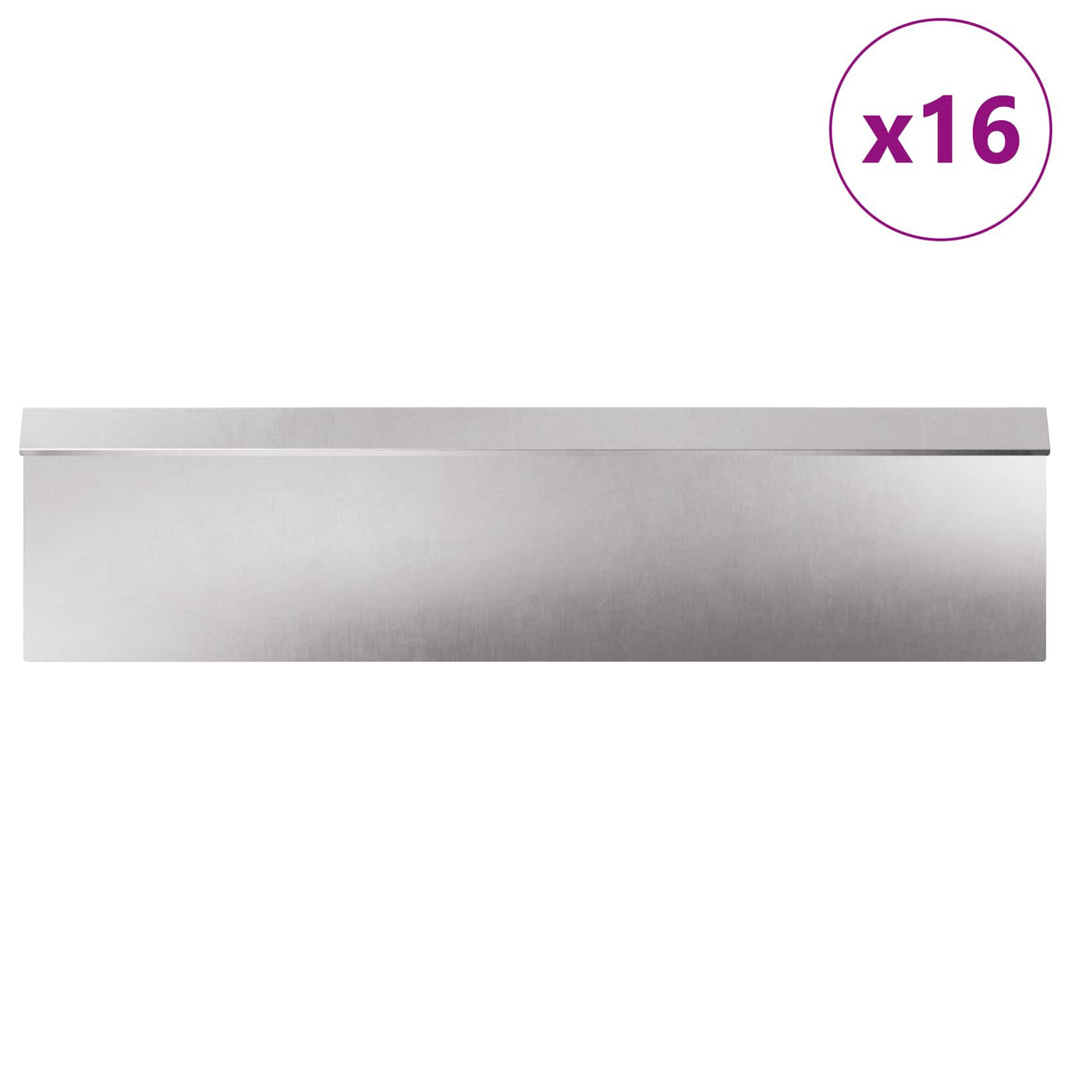 Sneglehegn 20 stk. 100 x 3,5 x 25 cm Rustfrit stål Sølv