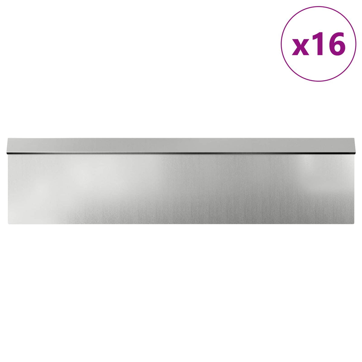 Sneglehegn 20 stk. 100 x 3,5 x 25 cm Galvaniseret stål Sølv