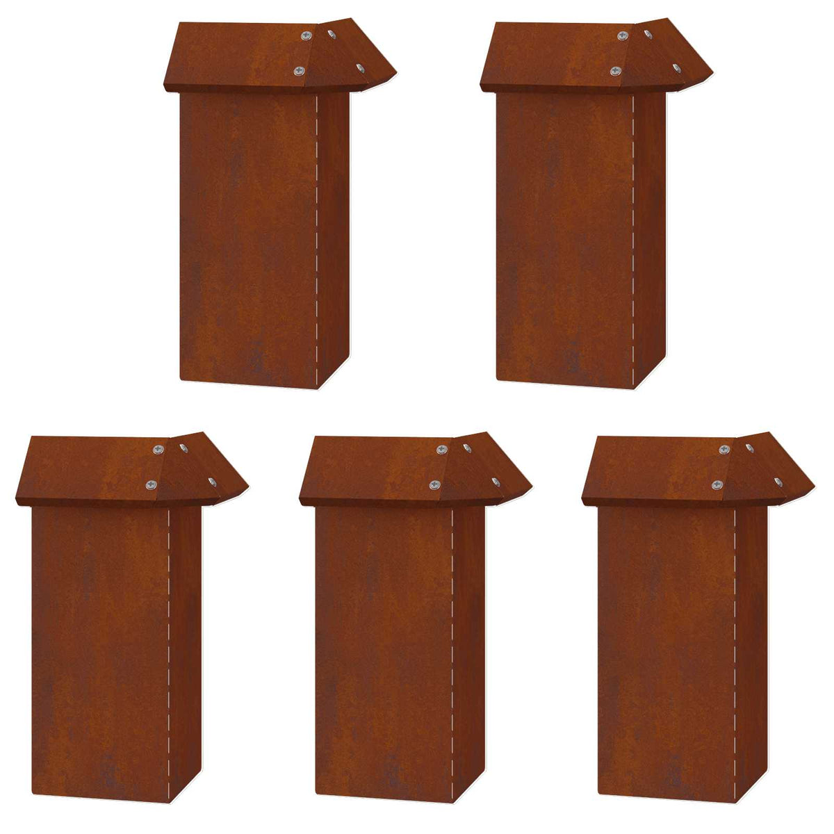 Sneglehegn 16 stk. 100 x 3,5 x 25 cm Cortenstål Rusten