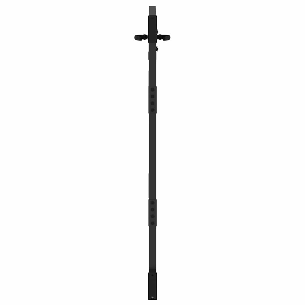 Haveport 85 x 125 cm Pulverlakeret Stål Sort Låses