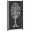 Haveport 110 x 205 cm Pulverlakeret Stål Sort Låses
