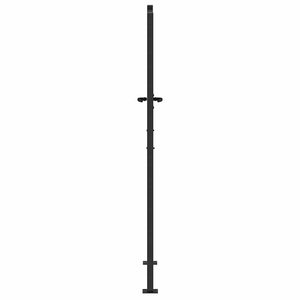 Haveport 110 x 205 cm Pulverlakeret Stål Sort Låses